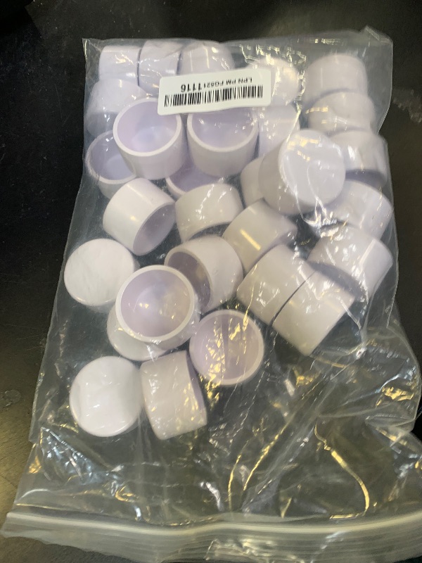 Photo 1 of 1" Pvc  End Cap Fitting, 30PCS SCH40 Furniture Grade PVC Pipe Cap Plug Adapter, White Pipe Slip End Caps Sockets for Built Furniture DIY Garden Shelf