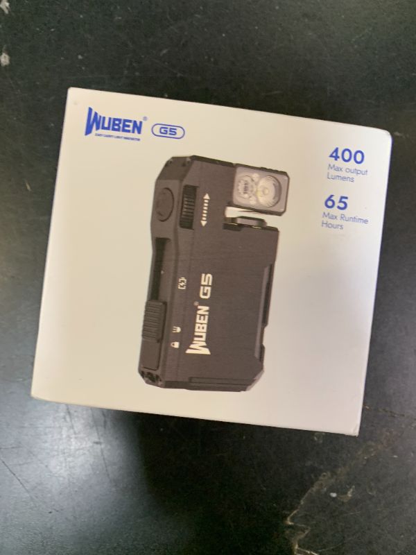 Photo 1 of WUBEN G5 Rechargeable EDC Flashlight, Powerful RGB Flashights, 400 Lumens Portable Flat Mini Flashlights, Waterproof Multi-Mode Magnetic Small Keychain Flashlight for Camping, Emergency (Green)