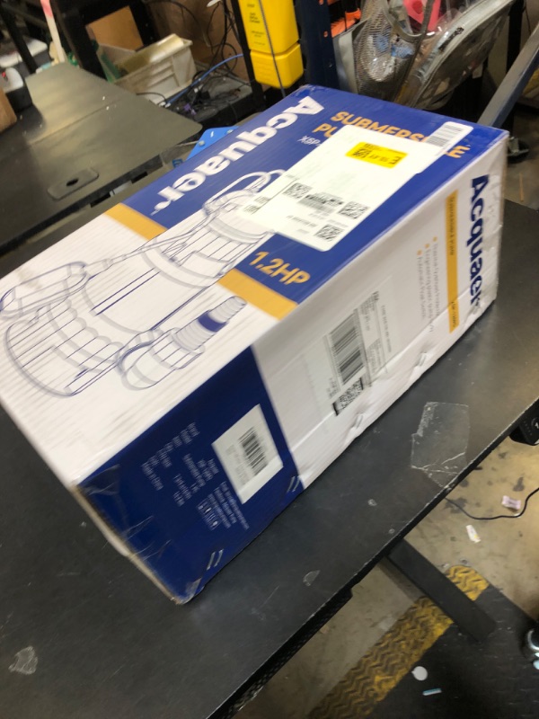 Photo 1 of Acquaer Sewage Pump Submersible Water Pump with Automatic Float Switch, for Sump Basin, Residential Sewage, 1.2 HP 5722GPH Water Pump with Float