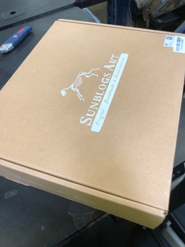 Photo 1 of SunBlogs Art Metal Horse Statue Decor, Handmade Strong Modern Horse Sculpture Handicraft, Rustic Metal Statue Decorations Gift for Home Office Desk Figurine (blue)