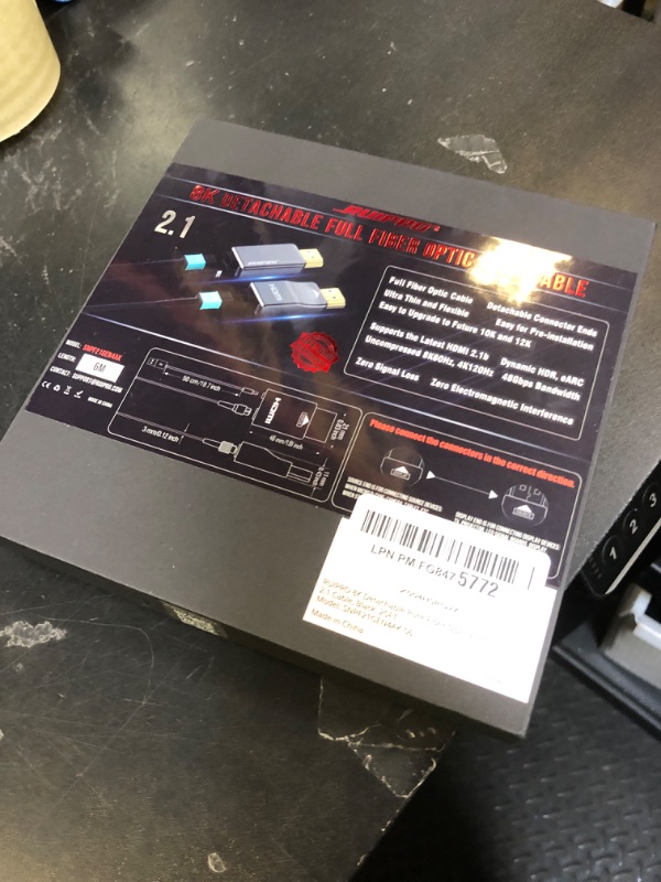 Photo 1 of RUIPRO 8K Detachable Full Fiber Optic Armored HDMI 2.1 Cable 20FT, Ultra High Speed 48Gbps, Support 8K@60Hz 4K@120Hz, Dynamic HDR, eARC, Compatible with PS5/Xbox/Blu-ray/TV/Monitor/Projector