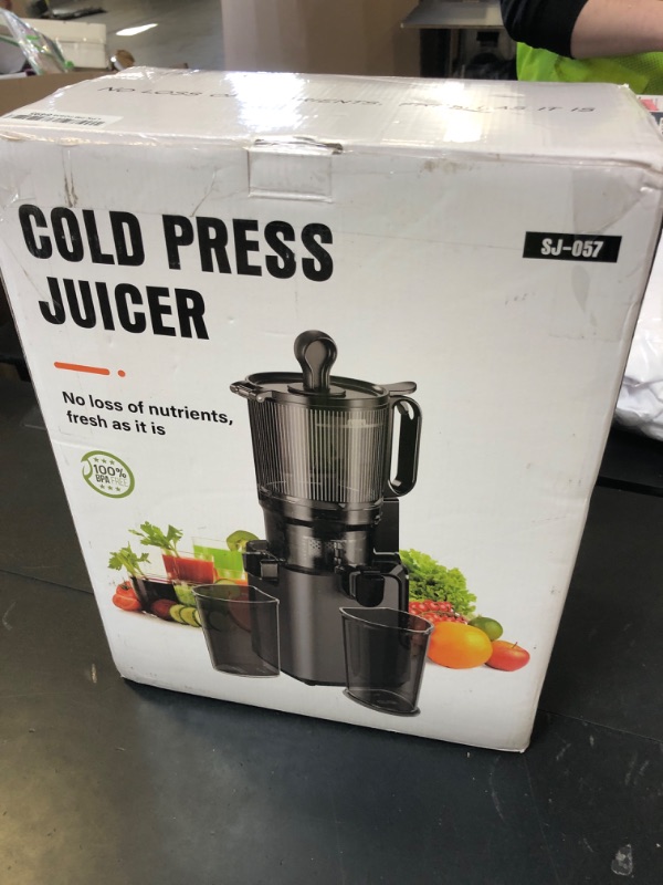 Photo 1 of Juicer Machines with 5.8" Large Feed Chute, Cold Press Juicer for Whole Vegetables and Fruits 400W, Slow Masticating juicer Easy to Clean Juice Extractor Machine High Juice Yield
