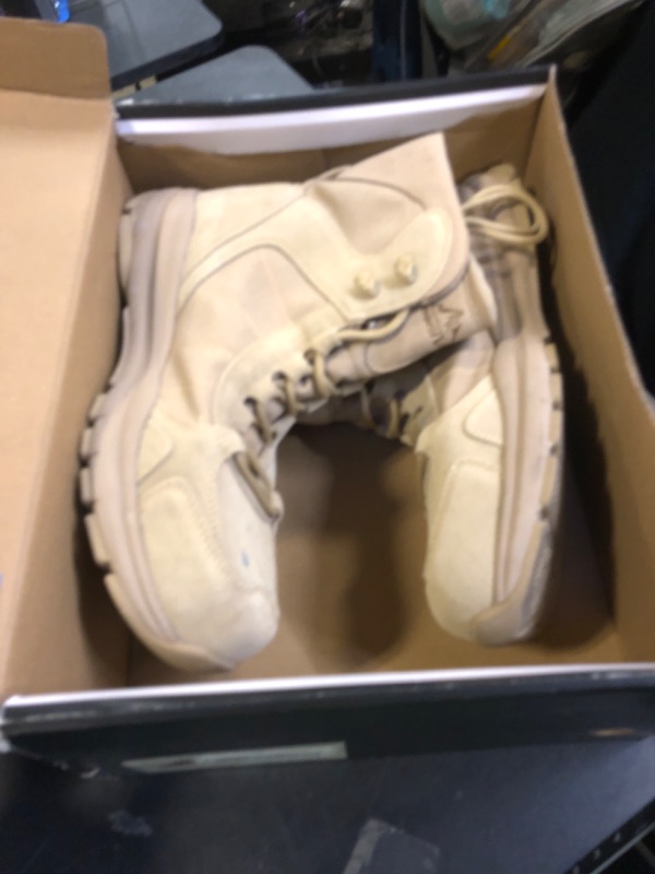 Photo 1 of NORTIV 8 Men's Lightweight Military Tactical Work Boots Outdoor Hiking Motorcycle Combat Boots,Size 12,Sand,SNMT221M