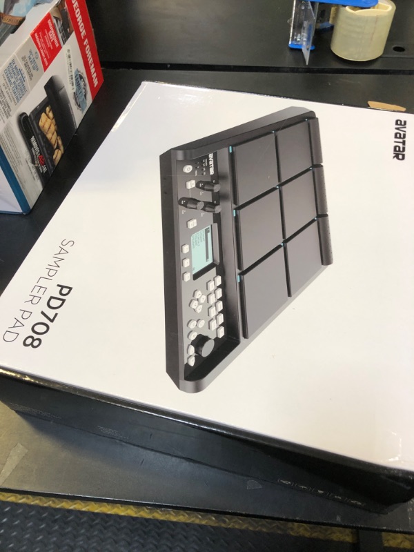 Photo 1 of PD708 Sample Pad Sampling Drum Pad Electronic Tabletop Digital Drum Set for Drummer Live Performance, 1000 Built-in Sounds, 32 GB Storage, Onboard FX, Customizable LEDs