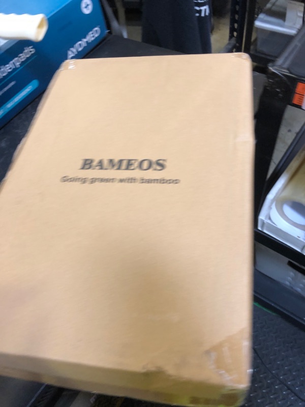 Photo 1 of BAMEOS Expandable Silverware Drawer Organizer with Removable Knife Blocks, Bamboo Kitchen Utensil Holder from 21" to 36", Large Cutlery Tray with Divider for Forks, Spoons, Knives