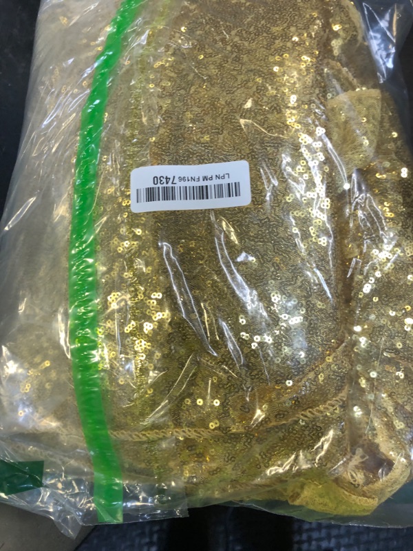 Photo 1 of 10 Packs 12 x 72 inches Gold Sequin Table Runner, Glitter Runner for Birthday Party Supplies Decorations Wedding Bachelorette Holiday Celebration Bridal Shower Baby Shower
