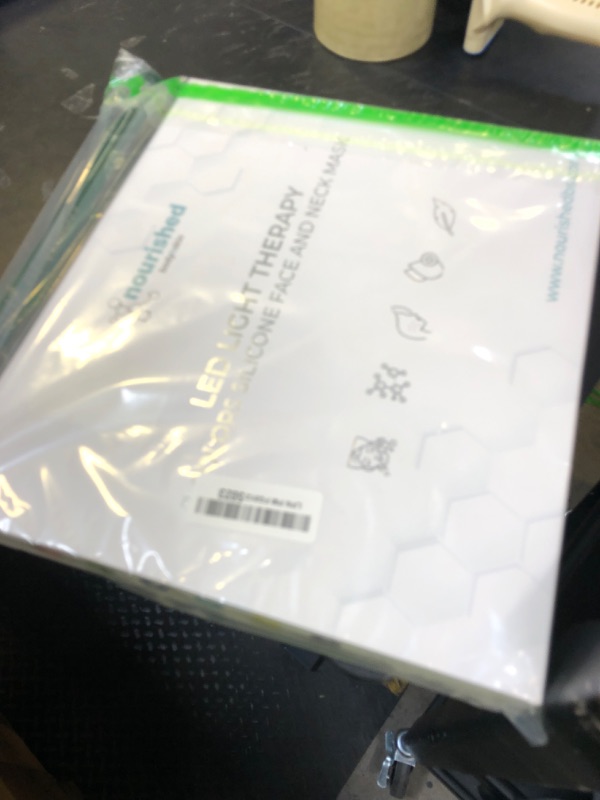 Photo 1 of Nourished Bodynskin LED Light Therapy Face & Neck Mask - Facial Skin Care Device - 7 Colors Red & Blue - Rejuvenation, Anti-aging Product for Wrinkles