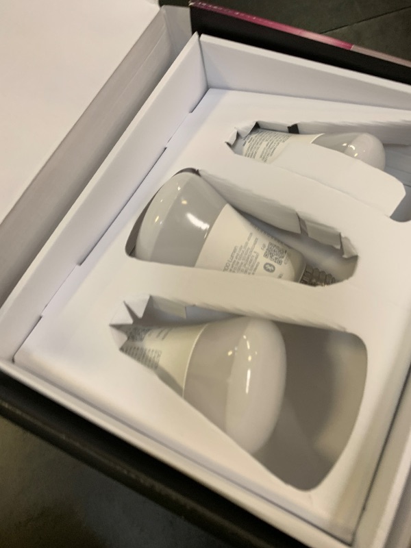 Photo 1 of Philips Hue Smart Light Starter Kit - Includes (1) Bridge and (4) 75W A19 E26 LED Smart White and Color Ambiance Bulbs - Control with App - Compatible with Alexa, Google Assistant, and Apple HomeKit