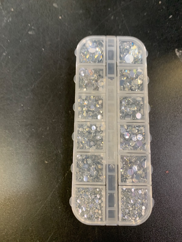 Photo 1 of **INCOMPLETE** Resin Rhinestones for Crafting with B7000 Jewelry Glue, 1 Box Clear Flatback Crystals with 3Pcs 10ml Glue for Bedazzling Crafts DIY Nail Art Makeup?Non Hotfix Gems for Clothing Shoes