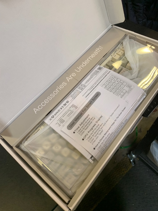 Photo 1 of EPOMAKER RT100 Retro Gaming Keyboard with Display Screen, BT5.0/2.4G/USB-C, 97 Keys Gasket Custom Keyboard, Hot Swappable, RGB Backlit, with Knob for Win/Mac (Gateron Pro Yellow)