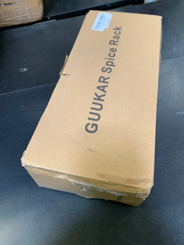 Photo 1 of GUUKAR Spice Rack Organizer Wall Mount, Spice Organization Storage Shelf for Cabinet Door, 4 Packs Wall Spice Rack Saving Space for Kitchen, Black