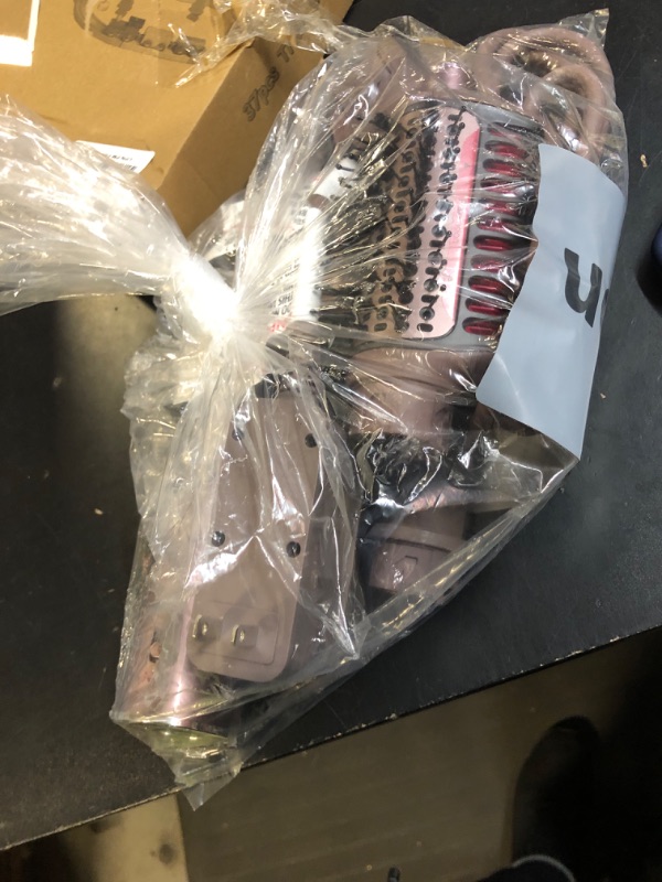 Photo 1 of Shark FlexFusion Hair Straightener & Powerful Hair Dryer with Fusion Hair Brush, Ceramic Air Styler with Auto-Wrap Curlers & Concentrator, Ceramic Plates, Cosmic Blush HD641S