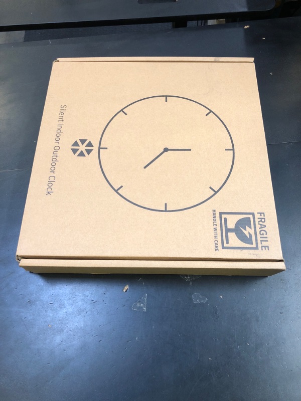 Photo 1 of OCEST 13 Inch Large Outdoor Indoor Clock, Waterproof Wall Clock with Thermometer, Weather-Resistant Non-Ticking Battery Operated Decor for Patio, Pool, Lanai, Fence, Porch, Garden?Brown?