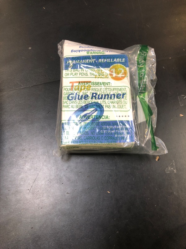 Photo 1 of 12 Pack Double Sided Tape Roller, 8mm x 315 Inch Permanent Adhesive Scrapbook Tape Dispenser Runner, Glue Tape Roller for Scrapbooking, Crafts and Arts Projects, Photo-Safe, Smooth & Clean