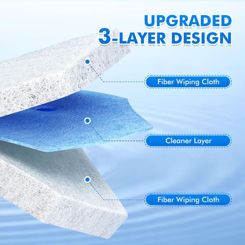 Photo 1 of 10 Count Disposable Toilet Brush Refills - Compatible with Most Toilet Brushes, Easy Cleaning Toilet Bowl Sponge Wand Heads