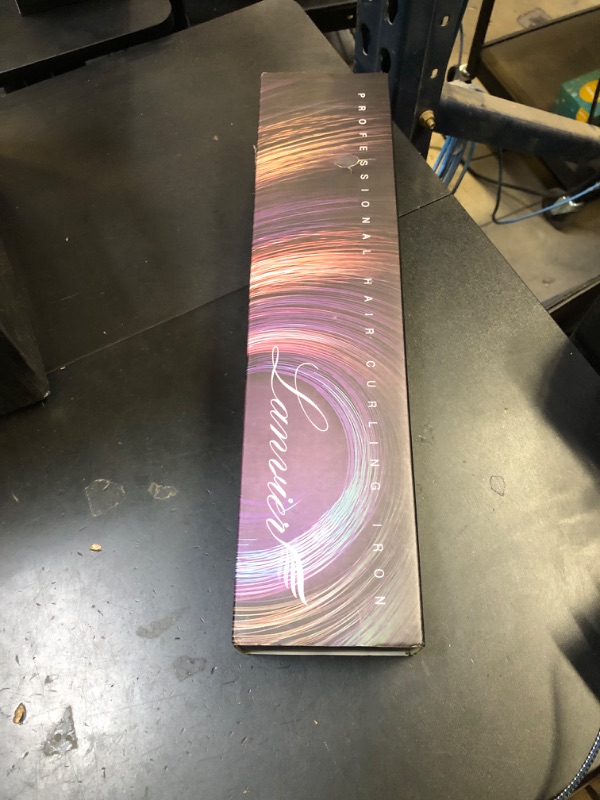 Photo 1 of Lanvier 1 Inch Extra Long Hair Curling Iron with Ceramic Tourmaline Barrel, Professional Hair Curler up to 450°F with Dual Voltage for Worldwild Use, Hair Waving Style Tool for Girls&Women–Black