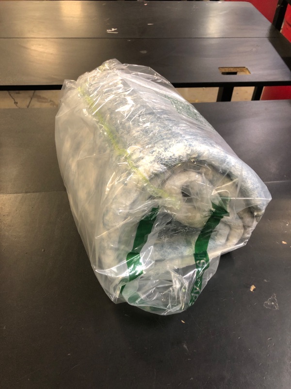 Photo 1 of COMSLE Door Mat, Front Door Rug Indoor for Entrance Faux Wool Absorbent Non Slip Modern Throw Rug for Entryway Bedroom Muddy Paws - Pet Friendly, 36x60 Inches,Milk Blue Machine Washable