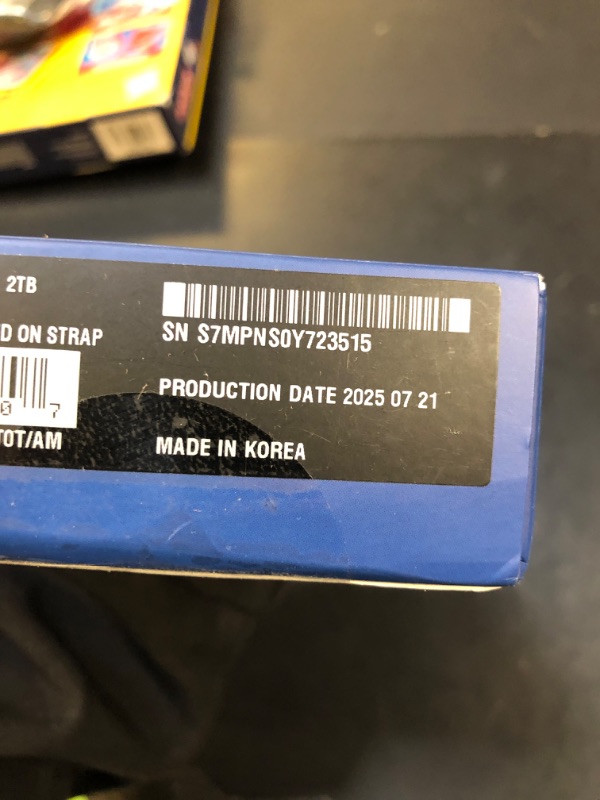 Photo 1 of Samsung T7 Portable SSD, 2TB External Solid State Drive, Speeds Up to 1,050MB/s, USB 3.2 Gen 2, Reliable Storage for Gaming, Students, Professionals, MU-PC2T0T/AM, Gray