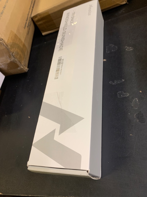 Photo 1 of [Upgraded] Nmoiss Windshield Sun Shade Umbrella - [Vinyl Coating Heat Shield] Protect Car from Sun Rays & Heat Damage Keep Cool and Protect Interior, Spring Structure Edge Medium 56" L x 31" W