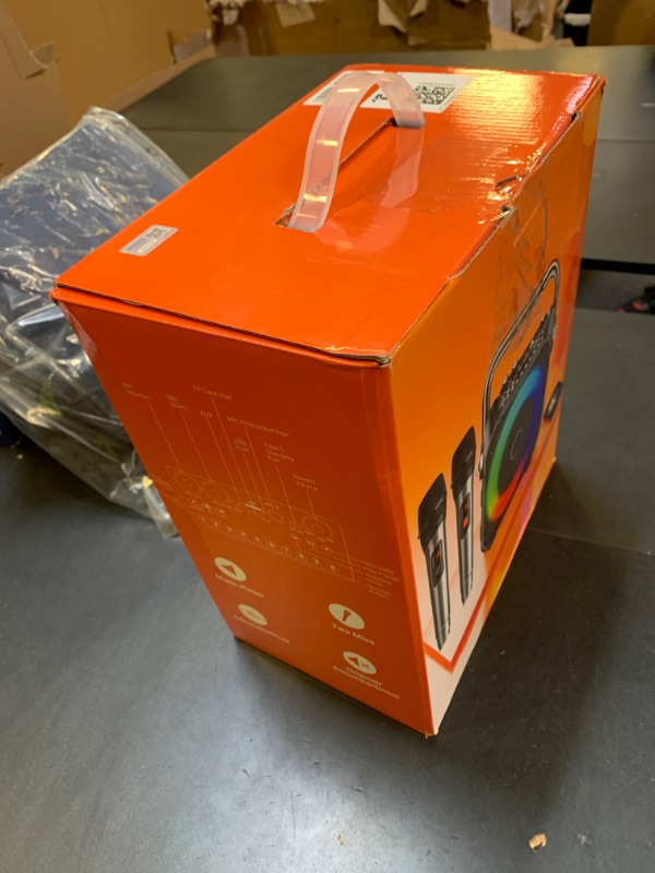 Photo 1 of Karaoke Machine, Portable Bluetooth Speaker with 2 Wireless Microphones for Adults & Kids with Lights, Karaoke Microphone with PA System Supports USB/TF/FM/AUX for Home Party Home System Packages