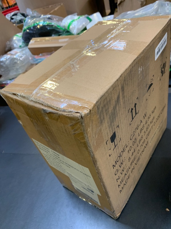 Photo 1 of Amazon Basics Cross Cut Paper and Credit Card Shredder for Security - 8-Sheet, Heavy Duty, White