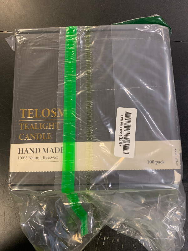 Photo 1 of 100 Pack Pure Beeswax Tealight Candles | Natural Unscented Beeswax Candles in Bulk, Clean Burning, Yellow