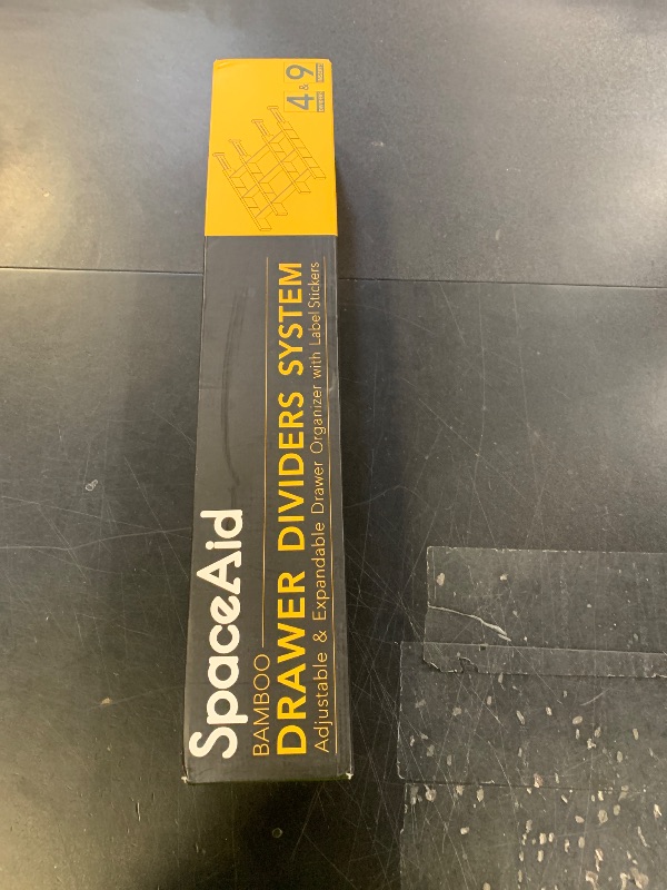 Photo 1 of SpaceAid Bamboo Drawer Dividers with Inserts and Labels, Kitchen Adjustable Drawer Organizers, Expandable Organization for Home, Office, Dressers, 4 Dividers with 9 Inserts (17"-22" Natural)