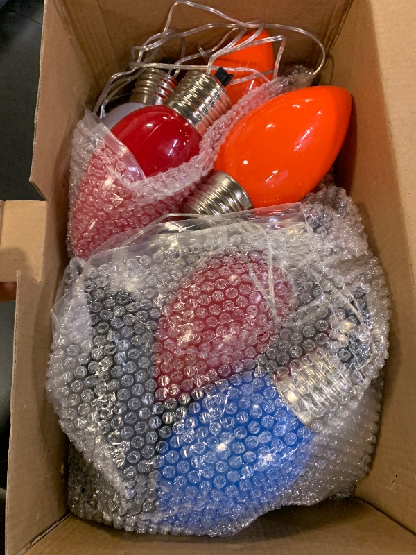 Photo 1 of 10 Pack Jumbo C9 Solar Christmas Lights, Large Bulbs Waterproof Outdoor Christmas Decorations, Solar Powered Lights for Outside Pathway Marker Stakes Yard Garden Walkway Lawn Xmas Decor (Multicolor)