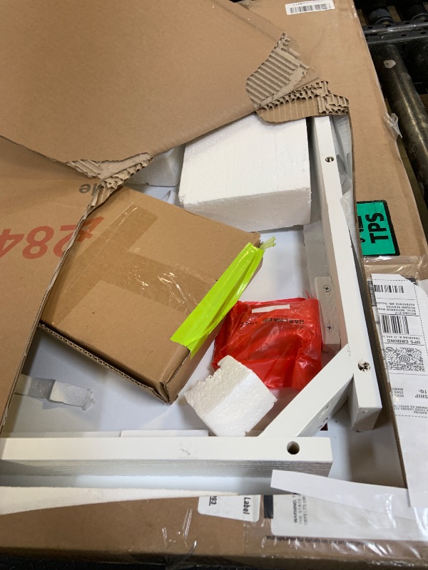 Photo 1 of KEIKI 5-Piece Standard Height Dining Table Set with Rectangular Table and 4 Upholstered Chair, for 4 Person, Modern Crystal Decoration Wooden Table Set, Easy Assembly, for Kitchen, Dining Room, White