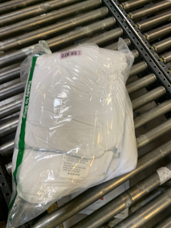 Photo 1 of Yalamila Goose Feather Down Fiber Comforter Queen Size, 100% Cotton Cover Ultra Soft Fluffy Duvet Insert Queen, All Season Luxurious Hotel Bedding Comforter, White 90"x90"