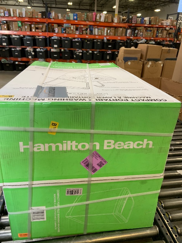 Photo 1 of HAMILTON BEACH Portable Washer-LED Digital Display Panel-5 Cycles-Top Loading Design-Low Noise Washing Machine, 2.1 cu ft, White
