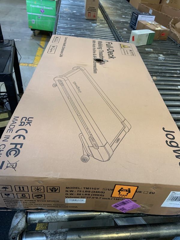 Photo 1 of Walking Pad Treadmill with 20% Auto Incline, Under Desk Treadmill for Home Office, Spacious Surface, 3.5HP Whisper-Quiet, 400lbs Capacity, Upright Space-Saving Design, APP