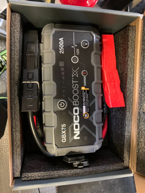 Photo 4 of NOCO Boost X GBX75: 2500A UltraSafe Jump Starter – 12V Lithium Battery Booster Pack, Portable Jump Box, Power Bank & Jumper Cables - for 8.5L Gas and 6.5L Diesel Engines