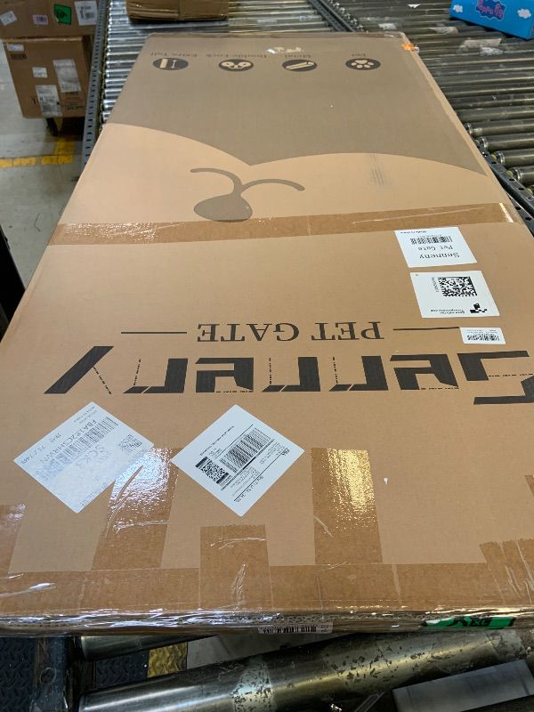 Photo 1 of Senneny 63" Extra Tall Cat Gate Auto Close & One-Hand Open, Includes Extension, No Drilling Pressure & Wall Mounted Kits, Metal Pet Gate Fits Openings 41.3" to 45.2" Wide, Black