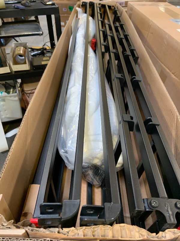 Photo 1 of Amazon Basics Smart Box Spring Bed Base, 9-Inch Height Mattress Foundation, Tool-Free Easy Assembly, Queen, 79" L x 59.5" W x 9" H, White