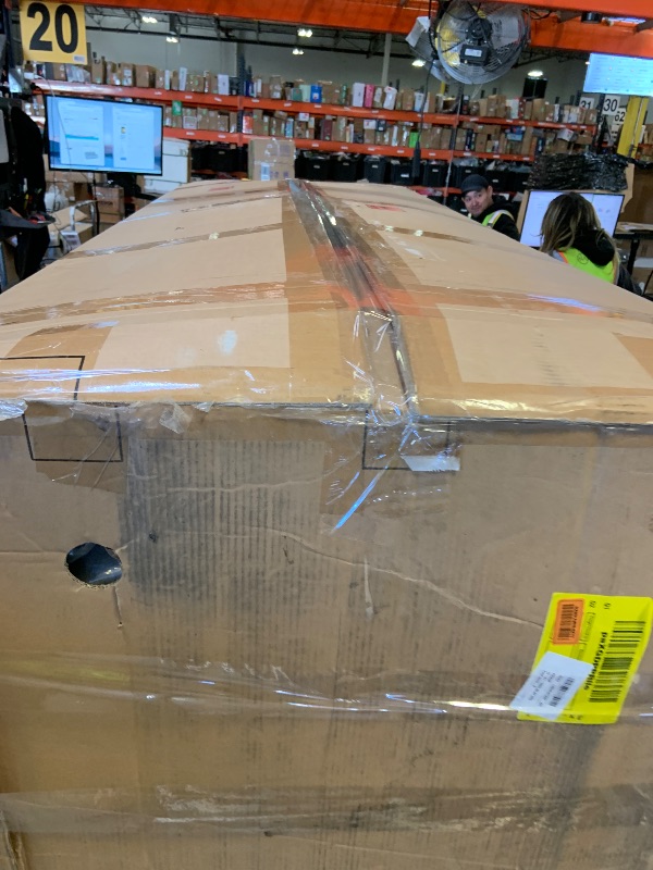 Photo 1 of Benjara ZIL 93 Inch Manual Recliner Sofa, Cushioned Wide Seat, Gray Polyester