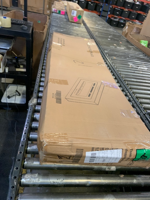 Photo 1 of *DAMAGE SEE NOTES** EUHOMY 60 Inch Electric Fireplace Wall Recessed and Wall Mounted with Adjustable Flame Color, Fireplace Heater with Remote Control, Linear Fireplace with Timer, Touch Screen, Log & Crystal, 750/1500W