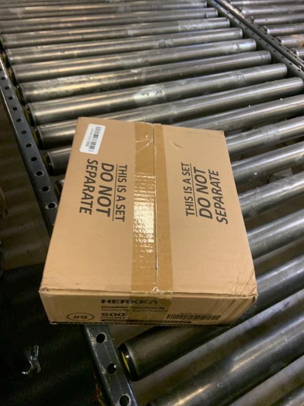 Photo 1 of #9 Double Window Security Envelopes, HERKKA No.9 Double Window Business Envelopes Designed for Quickbooks Invoices and Business Statements - Number 9 Size 3 7/8 Inch X 8 7/8 Inch - 24 LB - 500 Pack