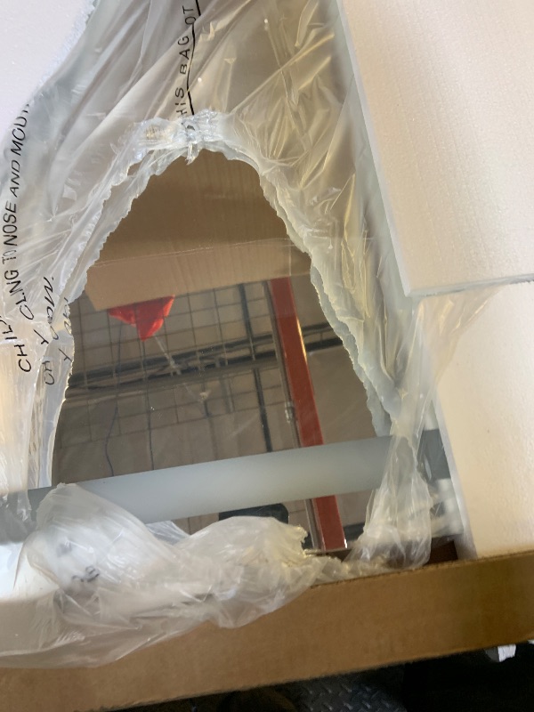 Photo 1 of Keonjinn LED Bathroom Mirror with Light 60 x 36 Inch, Frontlit & Backlit Vanity Mirrors with 3 Color Lights, Large Stepless Dimmable Mirror with Anti-Fog, HD Tempered Glass, UL-Listed LED Driver