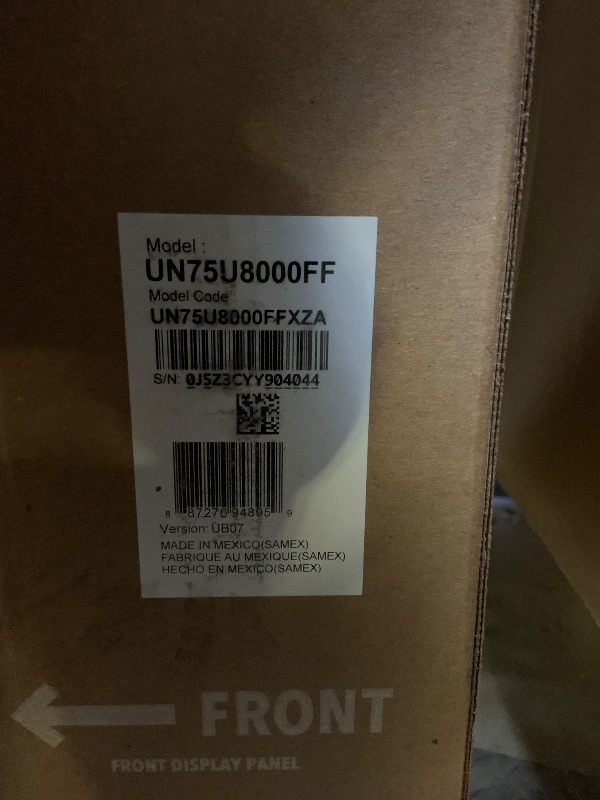 Photo 1 of *DAMAGED* Samsung 75-Inch Class Crystal UHD U8000F 4K Smart TV (2025 Model) Endless Free Content, Crystal Processor 4K, MetalStream Design, Knox Security, Alexa Built-in