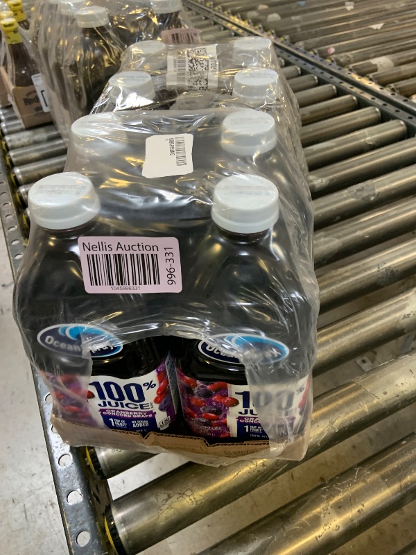 Photo 1 of ***EXPIRE 2/13/26*** Ocean Spray® 100% Juice Cranberry Grape Juice Blend, 64 Fl Oz Bottle (Pack of 8)