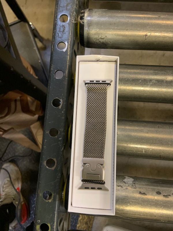 Photo 1 of Titanium Milanese Loop Band Compatible with Apple Watch Bands Ultra 3/2/1 49mm 46mm 45mm 44mm for Women Men, Parachute-style Buckle Titanium Metal Mesh Strap Bracelet for iWatch Series 11 10 SE 9 8 7 6 5 4