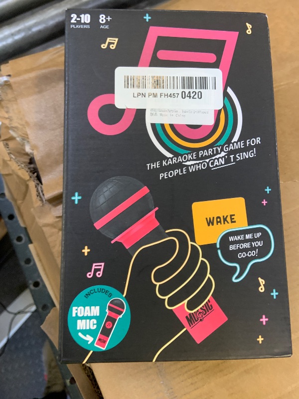 Photo 1 of ATG Mic Karaoke Party Game - Hilarious Singing Challenge for Families & Friends with 250 Song Lyrics - Perfect for Game Nights & Birthday Parties 8 Years Old (2-10 Players)