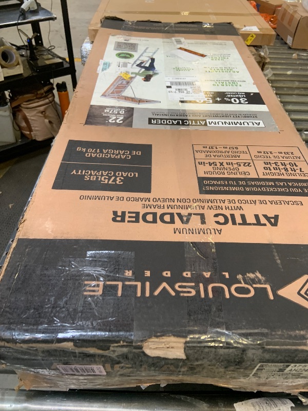 Photo 1 of LITE 10-Foot Aluminium Attic Ladder 54" W x 22.5" H (Rough Opening)