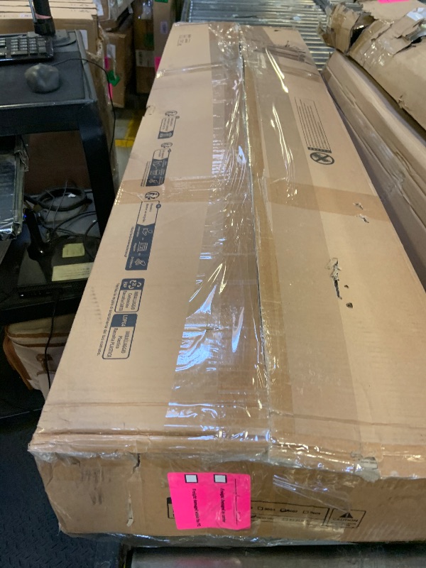 Photo 1 of TIQLAB Standing Desk with Two Drawers, Stand Up Standing Desk Adjustable Height, Electric Sit Stand Table with Storage Shelf and Splice Board, 48 * 24 inch, Maple