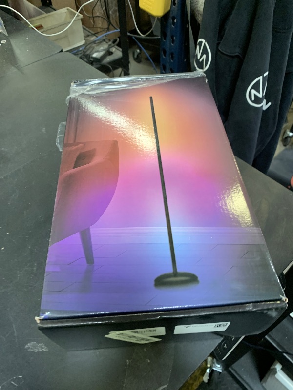 Photo 1 of Vexinat Corner Floor Lamp, Smart RGB LED Corner Lamp with App & Remote, Modern Floor Lamp with 16 Million Colors, Music Sync, Scene Modes, Color Changing Standing Lamps for Living Room, Bedroom