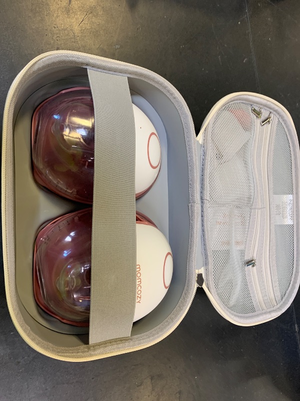 Photo 1 of Momcozy Breast Pump Hands Free Mobile Style | M6, Wearable Breastfeeding Pump Ideal Rhythm for More Milk, DoubleFit Flange More Fit & Discreet with 3 Modes & 9 Levels, 24mm - 2 Pack Cozy Red