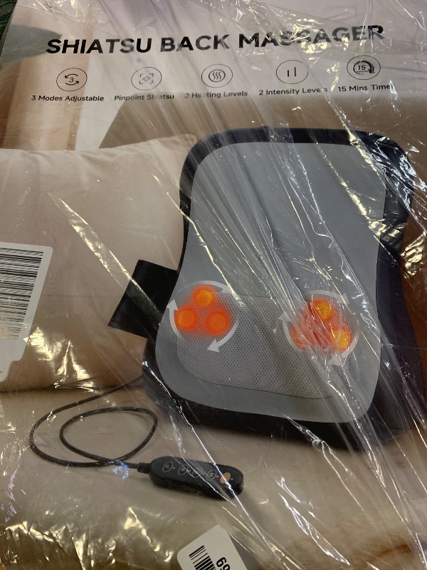 Photo 1 of Zorynae Shiatsu Back and Neck Massager for Pain Relief Deep Tissue, Up and Down Rolling Back Massager with Heat, 3D Kneading Massage for Office Home Car, Birthday Gifts for Women Men Mom Dad