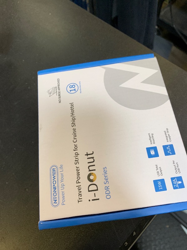 Photo 1 of Travel Power Strip, NTONPOWER Portable Charging Station 3 USB Without Surge Protector Short Extension Cord 15 inches Compact for Home, Office, Cruise Ships, Business Trip, Hotels, Black