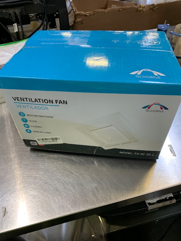 Photo 1 of Tech Drive Very-Quiet 70 CFM, 2.0 Sone Bathroom Ventilation and Exhaust Fan With LED light 4000K 600LM(70CFM),Ceiling Mounted Fan,Easy to Install